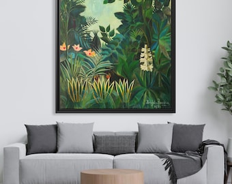 Henri Rousseau La giungla equatoriale Henri Rousseau Famoso dipinto Henri Rousseau Stampa artistica da parete Henri Rousseau Arte famosa Giungla di Rousseau