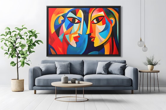 Cubist Painting Pablo Picasso Pint Wall Art Picasso Cubist Artwork Picasso Wall Art Abstract Art Work Picasso Drawing Huge Wall Art Picasso