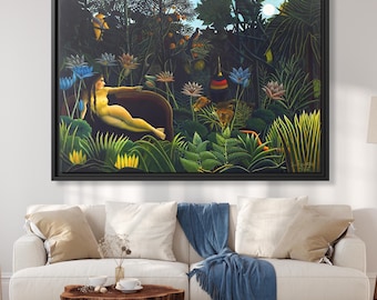 Henri Rousseau Il sogno Henri Rousseau Il sogno Dipinto famoso Henri Rousseau Stampa artistica da parete Henri Rousseau Il sogno Opera d'arte famosa