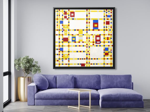 Piet Mondrian Broadway Boogie Woogie Mondrian Dutch Painting Famous Abstract Art Mondrian Composition Print De Stijl Abstract Art Work