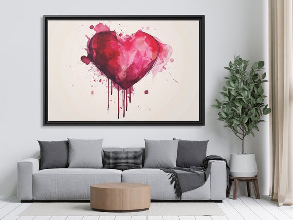 Wall Art Banksy Street Art Graffiti Heart Art Romantic Painting Colorful Hearts Graffiti Painting Banksy Artwork Heart Painting Large Banksy