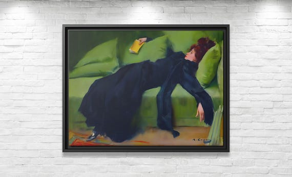 Ramon Casas Jove Decadent Ramon Casas Decadent Young Woman Ramon Casas A Decadent Girl Ramon Casas Famous Painting Ramon Casas Print