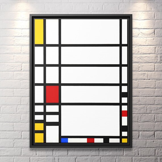 Piet Mondrian Trafalgar Square Mondrian Wall Art Abstract Painting Mondrian Dutch Painting Famous Abstract Print De Stijl Abstract Art Work