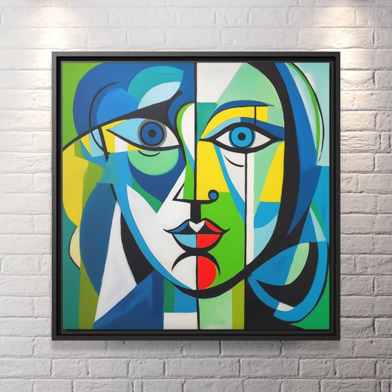Wall Art Picasso Pint Modern Cubism Painting Picasso Canvas Big Painting Pop Culture Poster Picasso Cubist Wall Art New Homeowner Gift Print