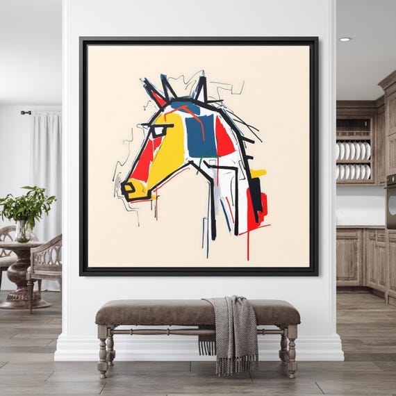 Abstract Horse Art Majestic Horse Colorul Abstract Horse Art Horse Canvas Print Abstract Horse Print Horse Artwork Modern Horse Art Print