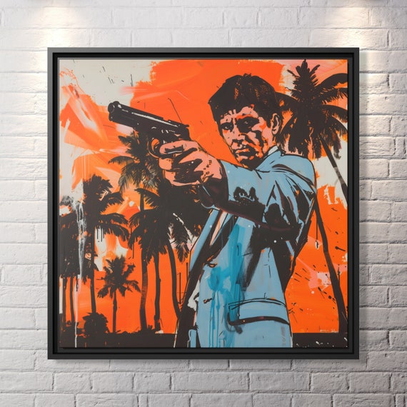 Scarface Wall Art Al Pacino Gangster Poster Scarface Mafia Art Mob Street Art Canvas Gangster Wall Decor Scarface Al Pacino Movie Wall Art