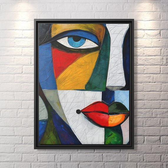 Wall Art Picasso Pint Modern Cubism Painting Picasso Canvas Big Painting Pop Culture Poster Picasso Cubist Wall Art New Homeowner Gift Print