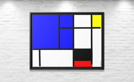 Piet Mondrian Wall Art Abstract Painting Mondrian Dutch Painting Famous Abstract Art Mondrian Composition Print De Stijl Abstract Art Work