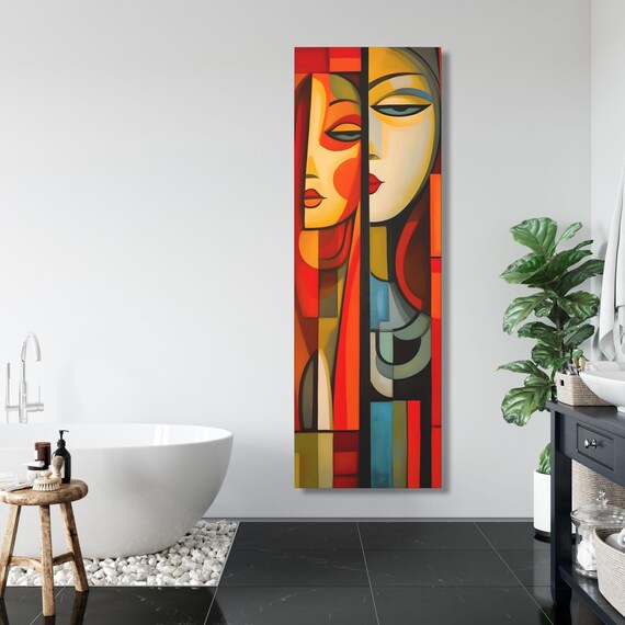 Wall Art Picasso Pint Modern Cubism Painting Picasso Canvas Big Painting Pop Culture Poster Picasso Cubist Wall Art New Homeowner Gift Print