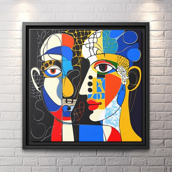 Wall Art Picasso Pint Modern Cubism Painting Picasso Canvas Big Painting Pop Culture Poster Picasso Cubist Wall Art New Homeowner Gift Print