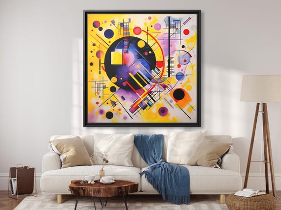 Wassily Kandinsky Wall Art Bauhaus Print Kandinsky Painting Famous Abstract Art Kandinsky Print Large Abstract Painting Kandinsky Artwork
