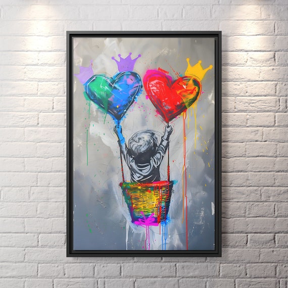 Wall Art Banksy Street Art Banksy Canvas Large Banksy Art Banksy Artwork Graffiti Canvas Art Pop Culture Wall Art New Homeowner Gift Artwork