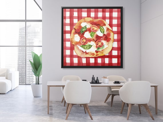 Pizza Kitchen Art Pizza Canvas Wall Art Pizza Restaurant Art Italian Cuisine Art Pizza Painting Italian Food Print Pizza Wall Art Pizza
