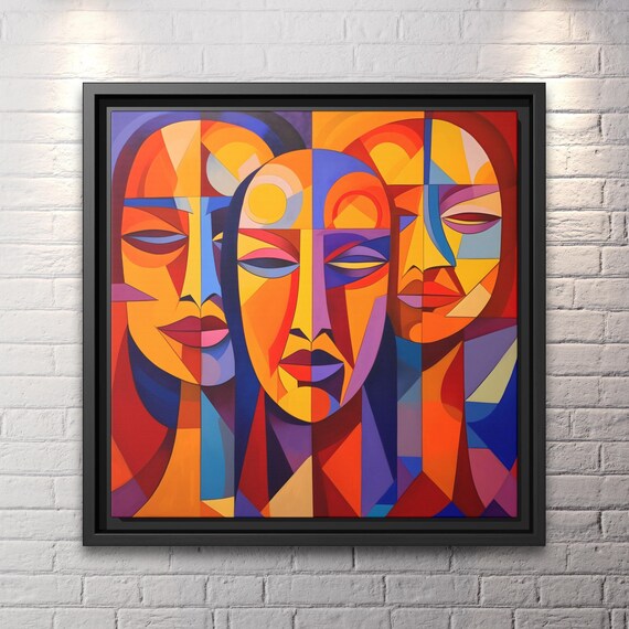 Wall Art Picasso Pint Modern Cubism Painting Picasso Canvas Big Painting Pop Culture Poster Picasso Cubist Wall Art New Homeowner Gift Print