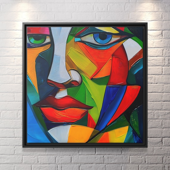 Wall Art Picasso Pint Modern Cubism Painting Picasso Canvas Big Painting Pop Culture Poster Picasso Cubist Wall Art New Homeowner Gift Print
