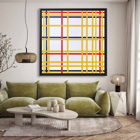 Piet Mondrian New York City Mondrian Dutch Abstract Painting Famous Abstract Art Mondrian Composition Print De Stijl Abstract Art Work Print