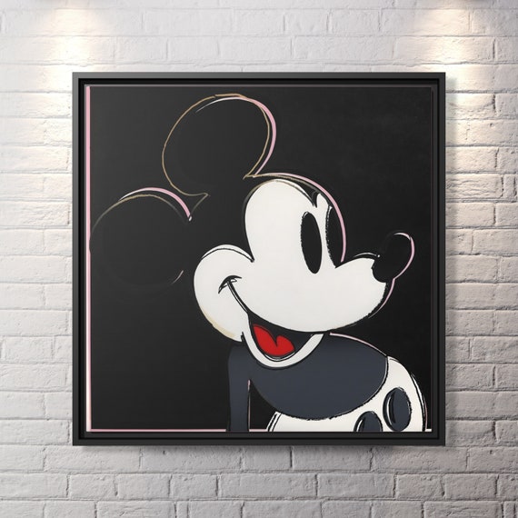 Mickey Mouse Canvas Classic Mickey Mouse Painting Andy Warhol Wall Art Pop Art Mickey Mouse Print Pop Warhol Mickey Mouse Pop Culture Art