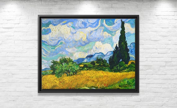 Vincent Van Gogh Wheat Field with Cypresses Van Gogh Wall Art Impressionism Van Gogh Canvas Print Van Gogh Wall Art Landscape Provence Art