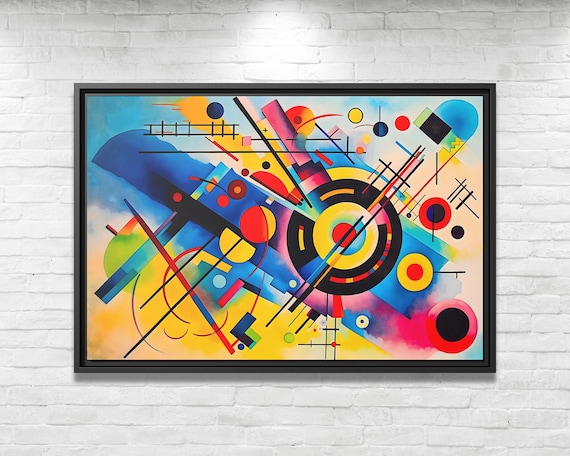 Wassily Kandinsky Wall Art Bauhaus Print Kandinsky Painting Famous Abstract Art Kandinsky Print Large Abstract Painting Kandinsky Artwork