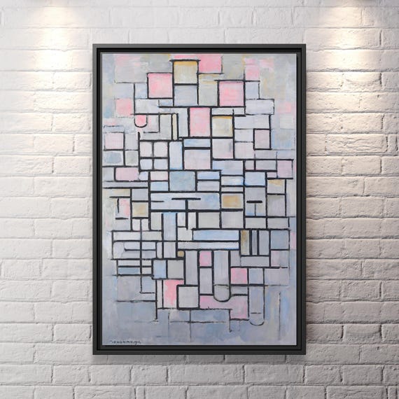 Piet Mondrian Wall Art Abstract Painting Mondrian Dutch Painting Famous Abstract Art Mondrian Composition Print De Stijl Abstract Art Work