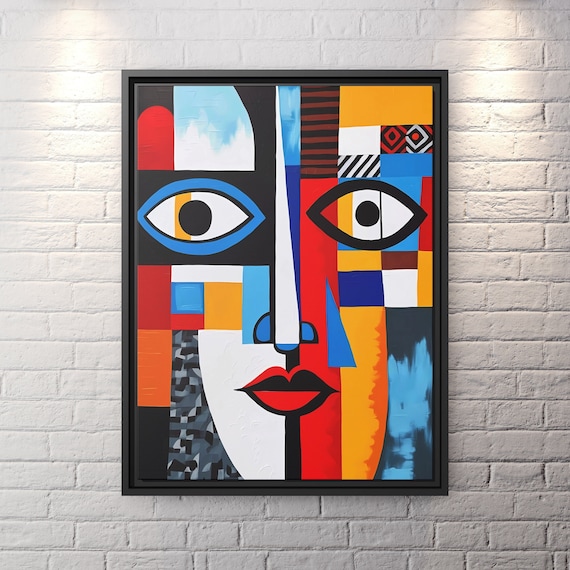 Wall Art Picasso Pint Modern Cubism Painting Picasso Canvas Big Painting Pop Culture Poster Picasso Cubist Wall Art New Homeowner Gift Print