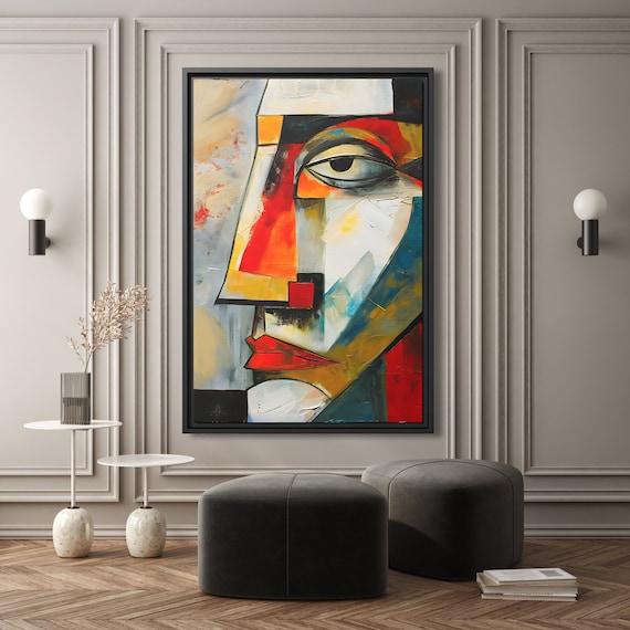 Wall Art Picasso Pint Modern Cubism Painting Picasso Canvas Big Painting Pop Culture Poster Picasso Cubist Wall Art New Homeowner Gift Print