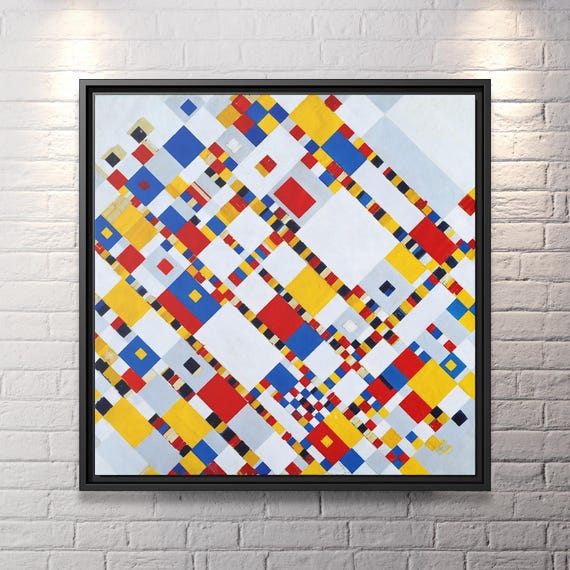 Piet Mondrian Victory Boogie Woogie Mondrian Abstract Painting Mondrian Dutch Famous Abstract Art Mondrian Composition Print De Stijl Art