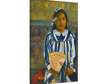Paul Gauguin Tehamana tiene muchos padres o los ancestros de la pintura de Tehamana Gauguin Mujer tahitiana de Gauguin Impresión en lienzo de Paul Gauguin