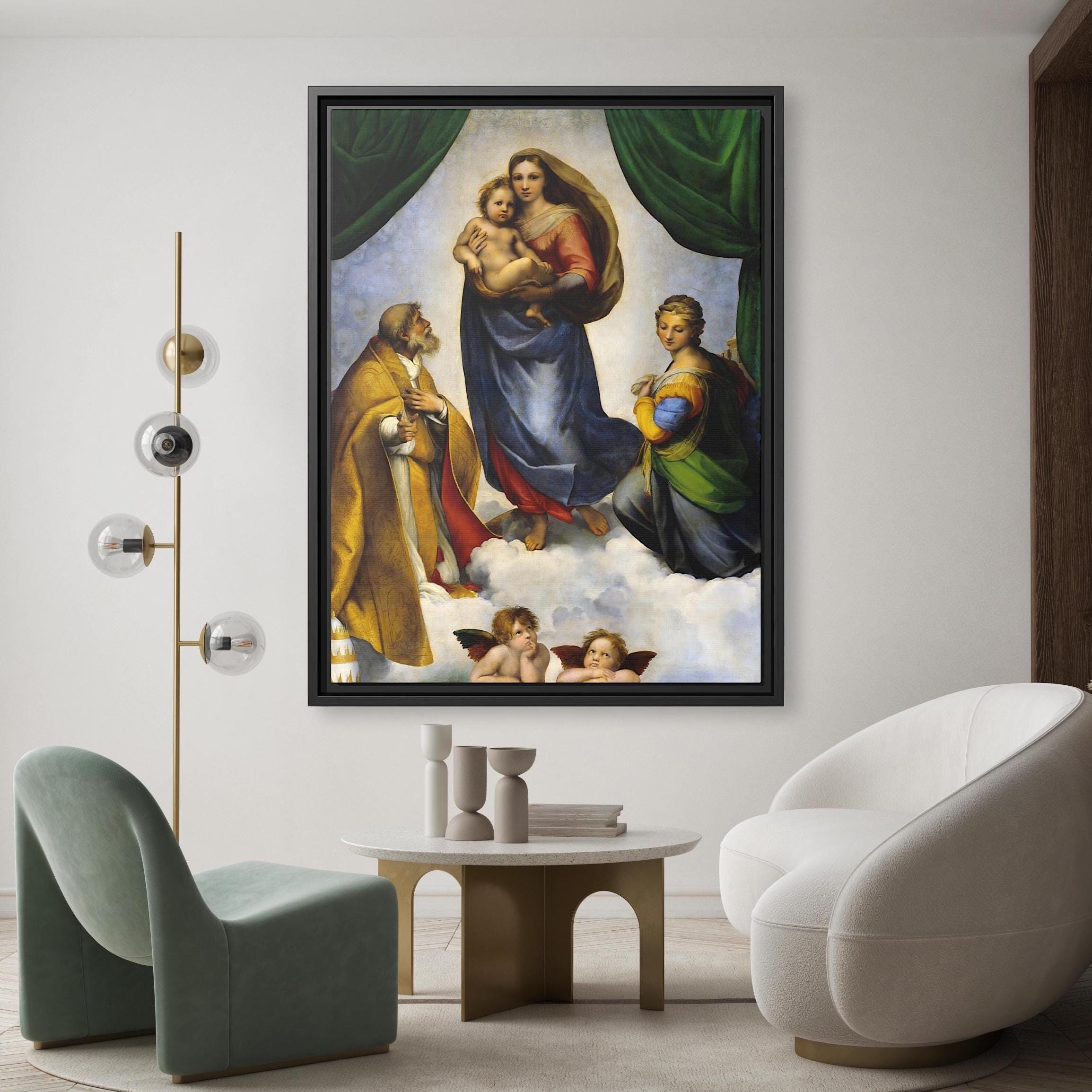 Raphael the Sistine Madonna Raphael Painting Madonna Wall Art ...