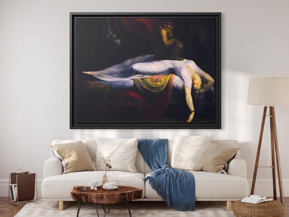 Henry Fuseli The Nightmare Henry Fuseli Painting Fuseli Print Famous Painting Henry Fuseli Wall Art The Nightmare Wall Art Gothic Art Print