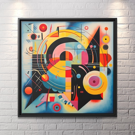 Wassily Kandinsky Wall Art Bauhaus Print Kandinsky Painting Famous Abstract Art Kandinsky Print Large Abstract Painting Kandinsky Artwork