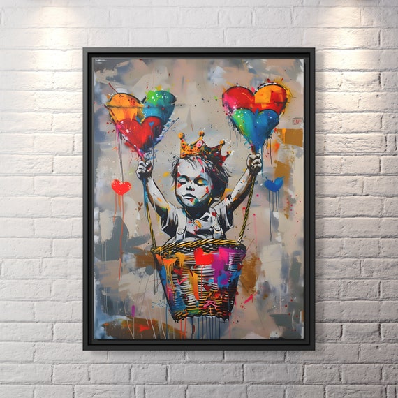 Wall Art Banksy Street Art Banksy Canvas Large Banksy Art Banksy Artwork Graffiti Canvas Art Pop Culture Wall Art New Homeowner Gift Artwork