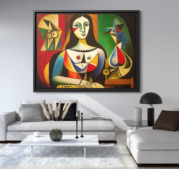 Cubist Painting Pablo Picasso Pint Wall Art Picasso Cubist Artwork Picasso Wall Art Abstract Art Work Picasso Drawing Huge Wall Art Picasso