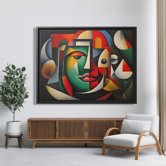 Wall Art Picasso Pint Modern Cubism Painting Picasso Canvas Big Painting Pop Culture Poster Picasso Cubist Wall Art New Homeowner Gift Print