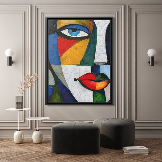 Wall Art Picasso Pint Modern Cubism Painting Picasso Canvas Big Painting Pop Culture Poster Picasso Cubist Wall Art New Homeowner Gift Print