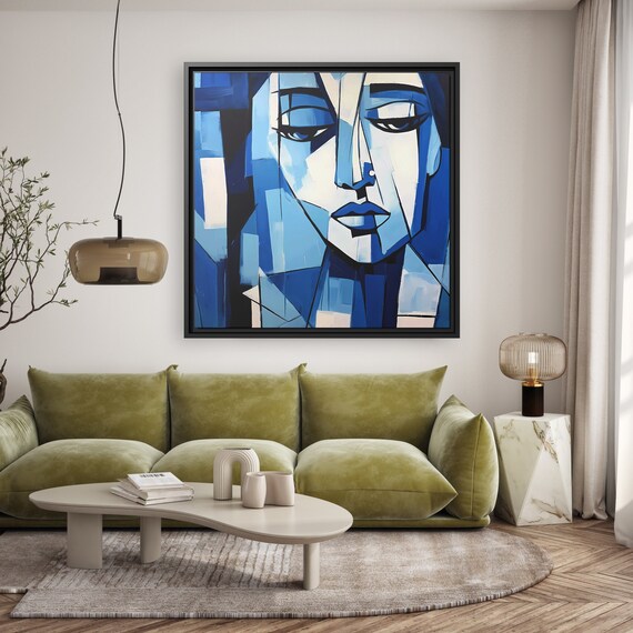 Wall Art Picasso Pint Modern Cubism Painting Picasso Canvas Big Painting Pop Culture Poster Picasso Cubist Wall Art New Homeowner Gift Print