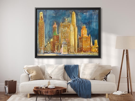 Donald MacLaughlan Chicago London Guaranty Building Donald Shaw MacLaughlan Painting Chicago Wall Art Cityscape Artwork Cityscape Painting