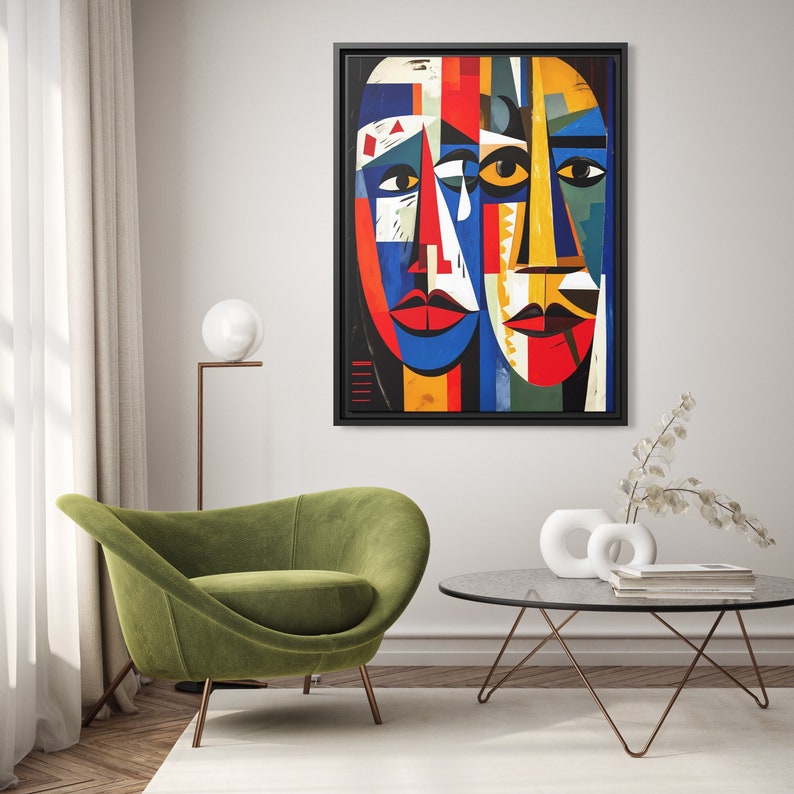 Original Wall Art Painting Abstract Geometric Colorful Canvas Etsy