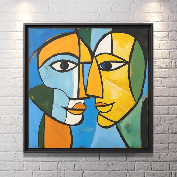 Wall Art Picasso Pint Modern Cubism Painting Picasso Canvas Big Painting Pop Culture Poster Picasso Cubist Wall Art New Homeowner Gift Print