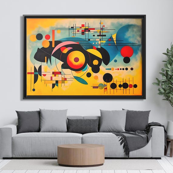 Wall Art Kandinsky Canvas Print Kandinsky Wall Art Abstract Extra Large Painting Kandinsky Print Bauhaus New Homeowner Gift Kandinsky Art