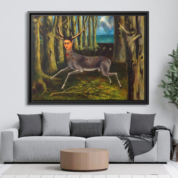 Frida Kahlo Selfportrait The Little Dear Frida Kahlo Painting Frida Wall Art Frida Kahlo Print Frida Kahlo Self Portrait Painting Frida