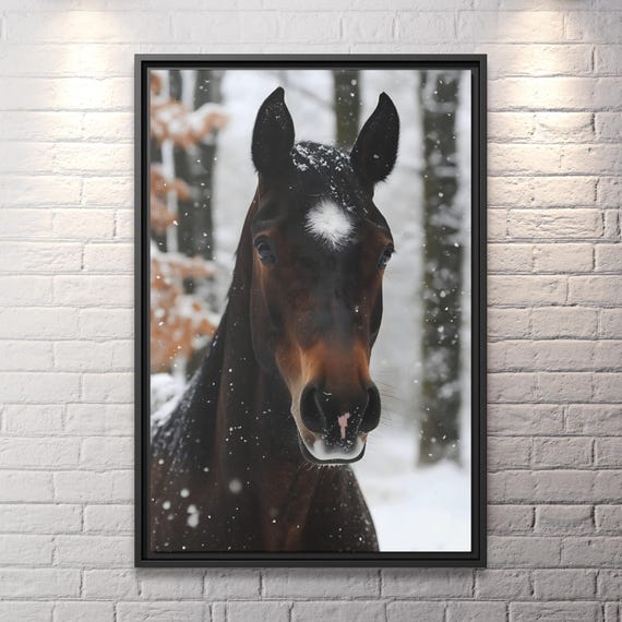 Horse Artwork Wild Horse Print Rustic Horse Print Large Horse Photo Print Horse Photography Black Horse Canvas Print Rustic Horse Wall Art