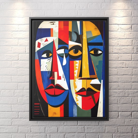 Wall Art Picasso Pint Modern Cubism Painting Picasso Canvas Big Painting Pop Culture Poster Picasso Cubist Wall Art New Homeowner Gift Print