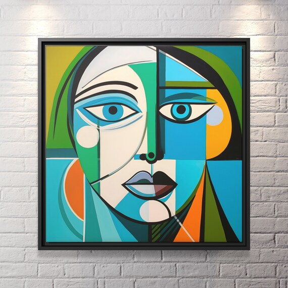Wall Art Picasso Pint Modern Cubism Painting Picasso Canvas Big Painting Pop Culture Poster Picasso Cubist Wall Art New Homeowner Gift Print