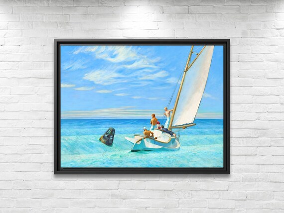 Edward Hopper Ground Swell Framed Canvas Print Edward Hopper Large Art Print Edward Hopper Abstract Large Art Gift Edward Hopper Wall Decor