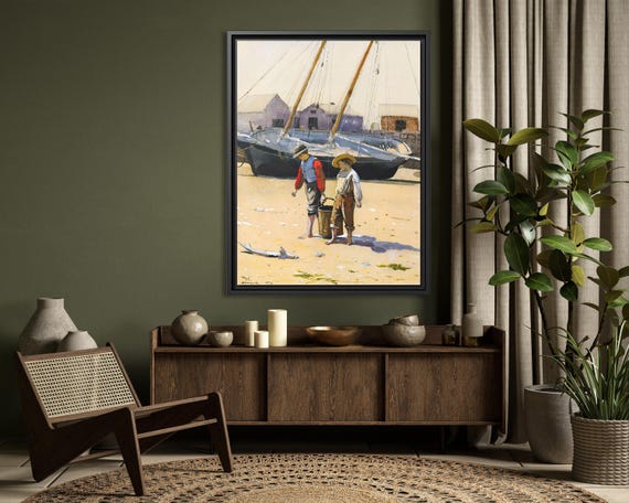 Winslow Homer A Basket of Clams Winslow Homer Wall Art Homer Painting Winslow Homer Print Beach Wall Art Boat Sea Painting Watercolor Sea