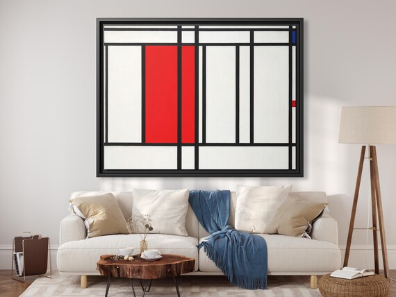 Piet Mondrian Wall Art Abstract Painting Mondrian Dutch Painting Famous Abstract Art Mondrian Composition Print De Stijl Abstract Art Work