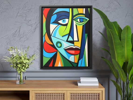 Wall Art Picasso Pint Modern Cubism Painting Picasso Canvas Big Painting Pop Culture Poster Picasso Cubist Wall Art New Homeowner Gift Print