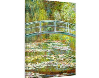 Claude Monet Bridge over a Pond of Water Lilies Claude Monet Wall Art Impressionist Painting Water Lilies Famous Art Print Monet Artwork
