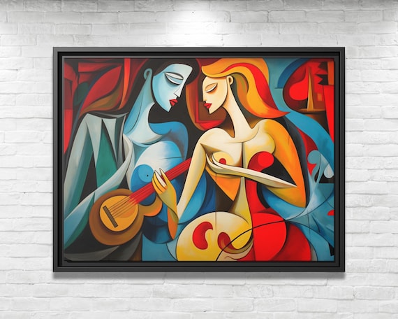 Wall Art Picasso Pint Modern Cubism Painting Picasso Canvas Big Painting Pop Culture Poster Picasso Cubist Wall Art New Homeowner Gift Print